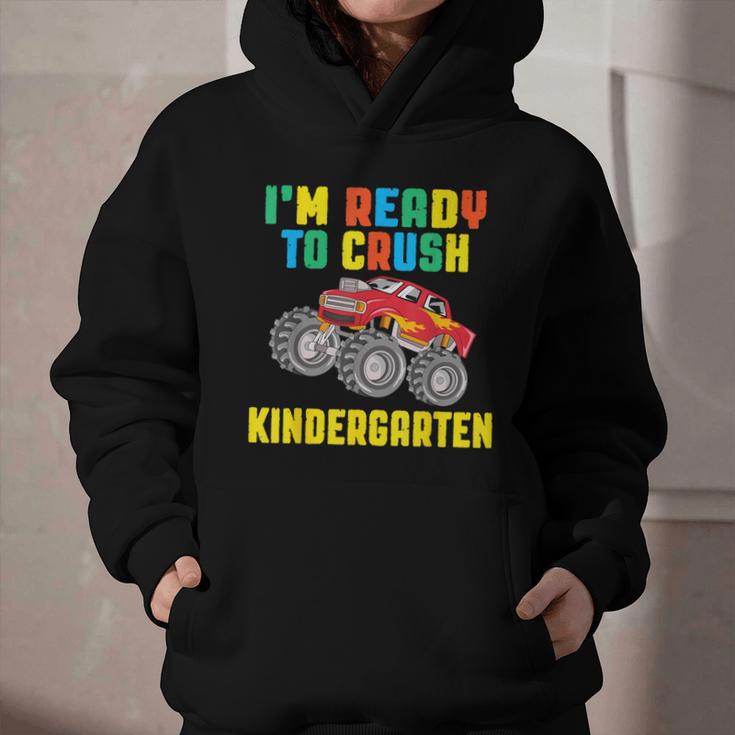 I'm Ready To Crush Kindergarten Dinosaur Back To School Boys Graphic Youth Hoodie