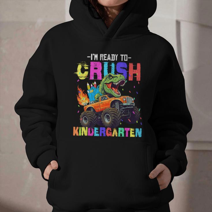 I'm Ready To Crush Kindergarten Dinosaur Dino Back To School Graphic Youth Hoodie I'm Ready To Crush Kindergarten Dinosaur Dino Back To School Graphic Youth Hoodie
