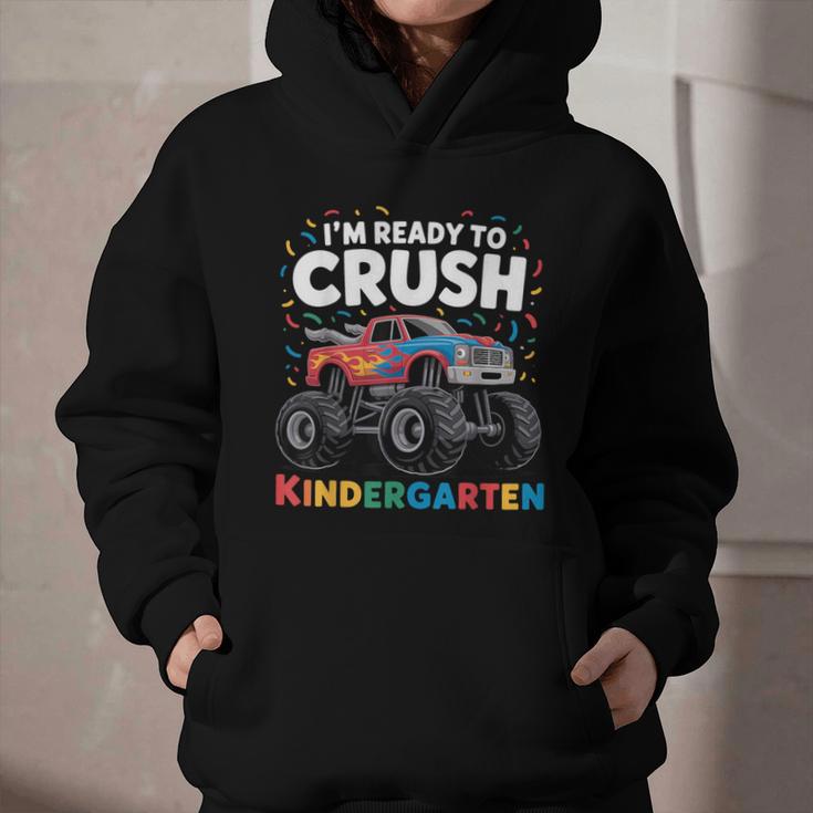 I'm Ready To Crush Kindergarten Monster Truck Back To School Graphic Youth Hoodie