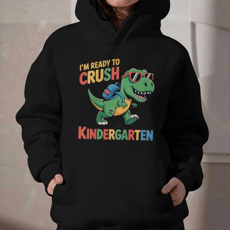 I'm Ready To Crush Kindergarten T-Rex Back To School Dino Graphic Youth Hoodie I'm Ready To Crush Kindergarten T-Rex Back To School Dino Graphic Youth Hoodie