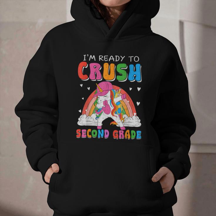 I'm Ready To Crush Second Grade Unicorn Back To School Girls Graphic Youth Hoodie