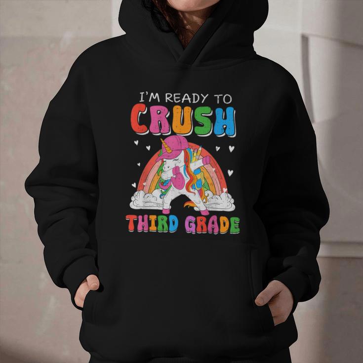 I'm Ready To Crush Third Grade Unicorn Back To School Girls Graphic Youth Hoodie
