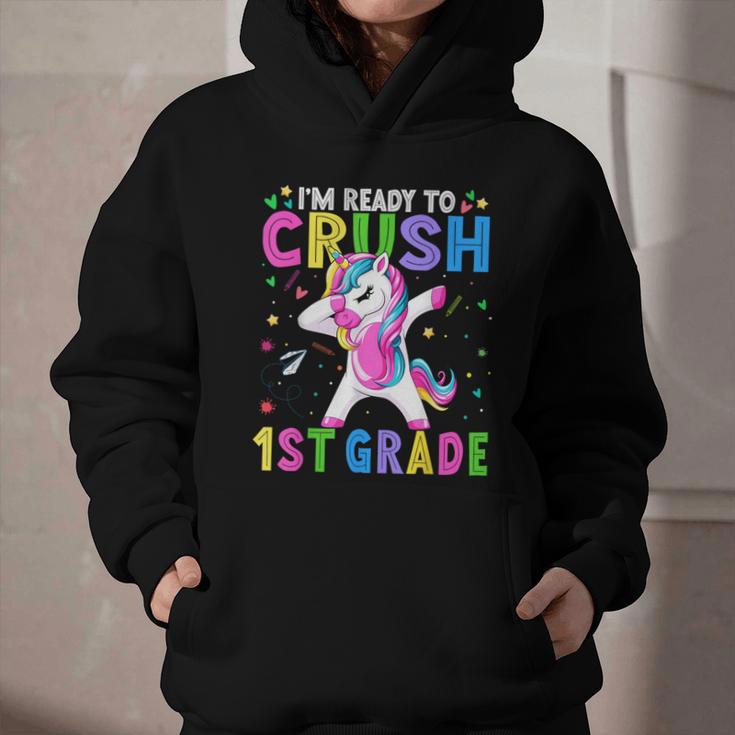 I'm Ready For First Grade Back To School 1st Grade Girls Graphic Youth Hoodie I'm Ready For First Grade Back To School 1st Grade Girls Graphic Youth Hoodie