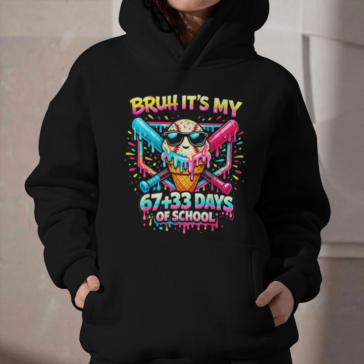 It's My 6733 Days Of School Baseball Ice Cream Dripping Graphic Youth Hoodie It's My 6733 Days Of School Baseball Ice Cream Dripping Graphic Youth Hoodie