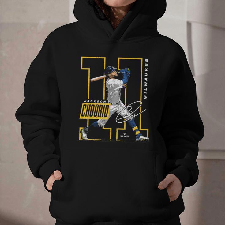 Jackson Chourio Milwaukee MLB Baseball Player MLBJCH202M Graphic Youth Hoodie Jackson Chourio Milwaukee MLB Baseball Player MLBJCH202M Graphic Youth Hoodie