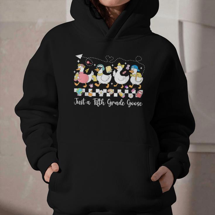 Just A Fifth Grade Goose Back To School Cute Goose 5th Grade Graphic Youth Hoodie
