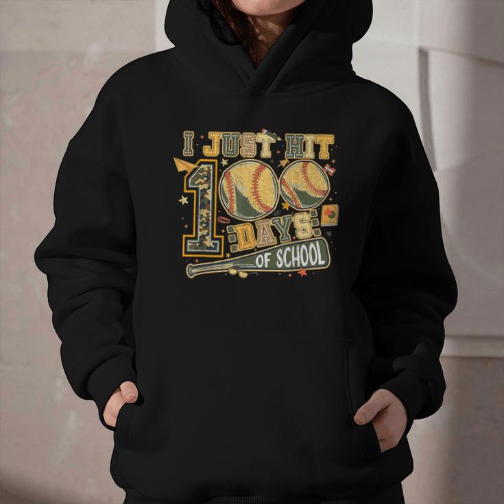 I Just Hit 100 Days Of School Baseball Camo Boys Kid Toddler Graphic Youth Hoodie I Just Hit 100 Days Of School Baseball Camo Boys Kid Toddler Graphic Youth Hoodie
