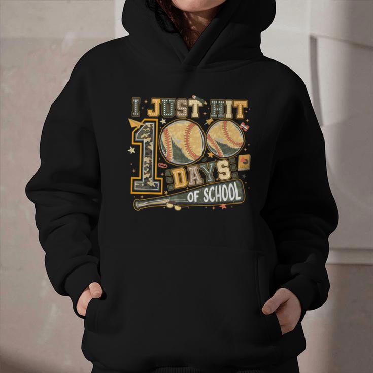 I Just Hit 100 Days Of School Camo Baseball Boy Kids Teacher Graphic Youth Hoodie I Just Hit 100 Days Of School Camo Baseball Boy Kids Teacher Graphic Youth Hoodie