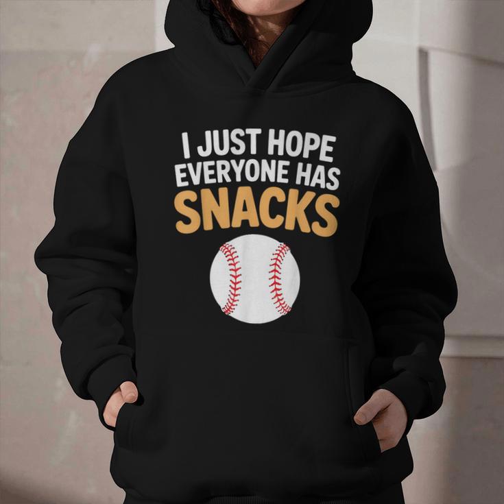 I Just Hope Everyone Has Snacks Baseball Game Day Fan Graphic Youth Hoodie I Just Hope Everyone Has Snacks Baseball Game Day Fan Graphic Youth Hoodie
