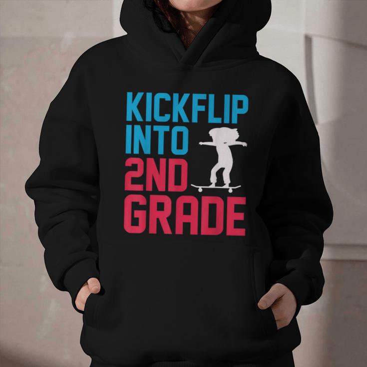 Kickflip Into 2nd Grade Skateboard Lover Back To School Graphic Youth Hoodie Kickflip Into 2nd Grade Skateboard Lover Back To School Graphic Youth Hoodie