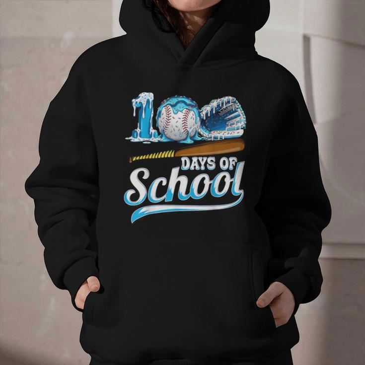 Kid 100 Days Of School Drip Baseball Ice Cream 100th Day Boy Graphic Youth Hoodie Kid 100 Days Of School Drip Baseball Ice Cream 100th Day Boy Graphic Youth Hoodie