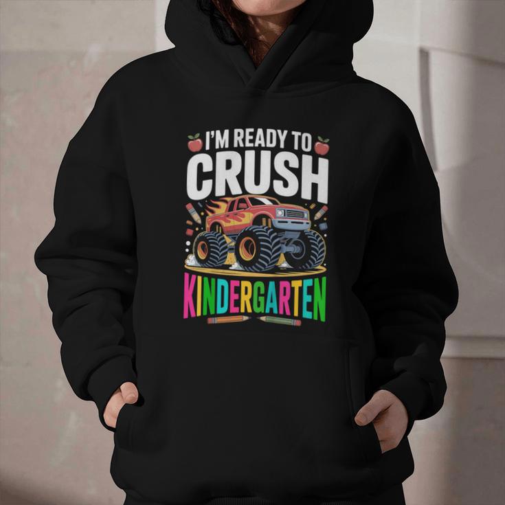 Kids Back To School I'm Ready To Crush Kindergarten For Boys Graphic Youth Hoodie Kids Back To School I'm Ready To Crush Kindergarten For Boys Graphic Youth Hoodie