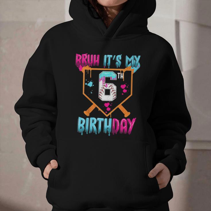 Kids Baseball Drip Bruh It's My 6th Birthday Boy Ice Cream Drip Graphic Youth Hoodie Kids Baseball Drip Bruh It's My 6th Birthday Boy Ice Cream Drip Graphic Youth Hoodie