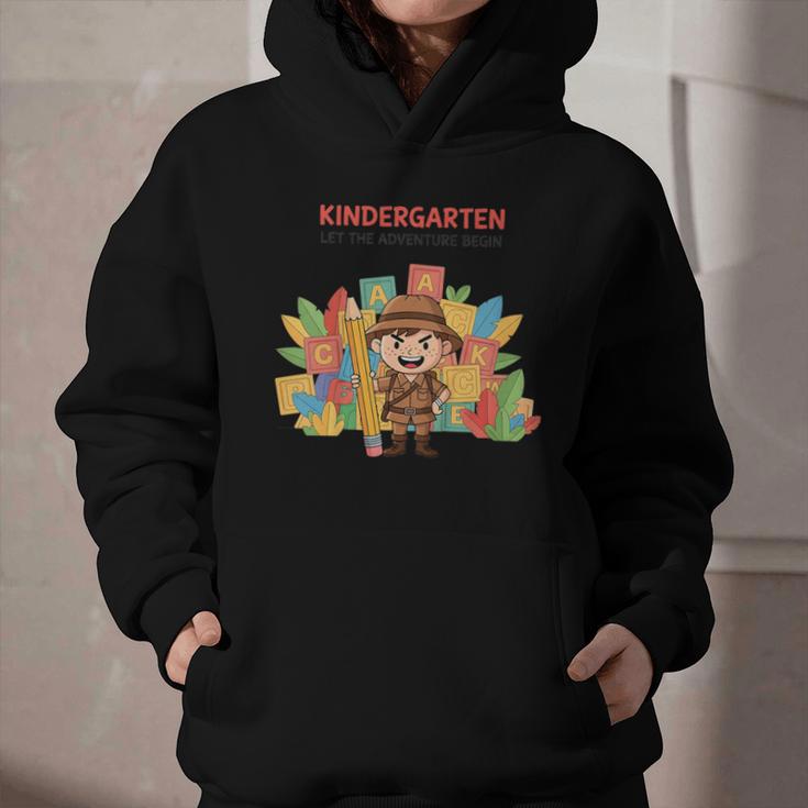 Kindergarten Adventure Explorer Back To School Graphic Youth Hoodie Kindergarten Adventure Explorer Back To School Graphic Youth Hoodie