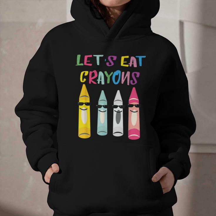 Kindergarten Back To School Crayons Let's Eat Crayon Graphic Youth Hoodie Kindergarten Back To School Crayons Let's Eat Crayon Graphic Youth Hoodie