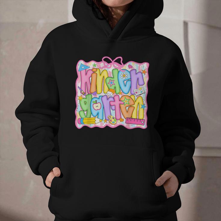 Kindergarten Coquette Bow Back To School Kinder Girl Kids Graphic Youth Hoodie Kindergarten Coquette Bow Back To School Kinder Girl Kids Graphic Youth Hoodie