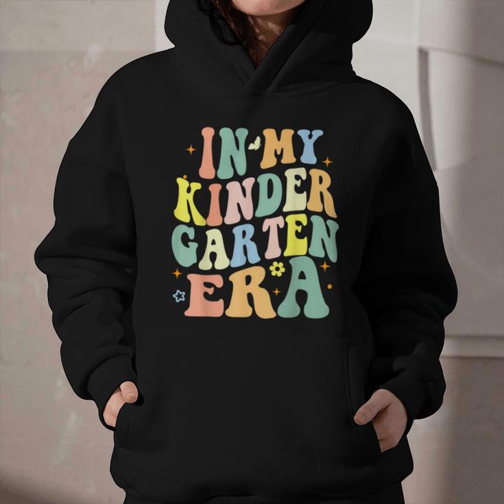Kindergarten Era Happy Back To School Groovy Kids Boys Girls Graphic Youth Hoodie