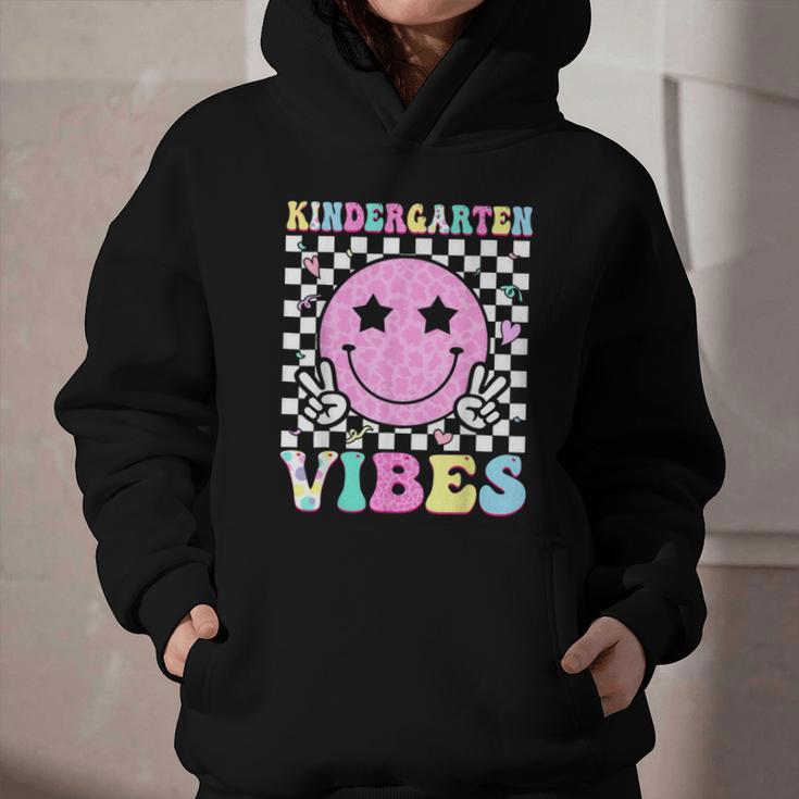 Kindergarten Vibes Groovy Back To School Kinder Girls Kids Graphic Youth Hoodie