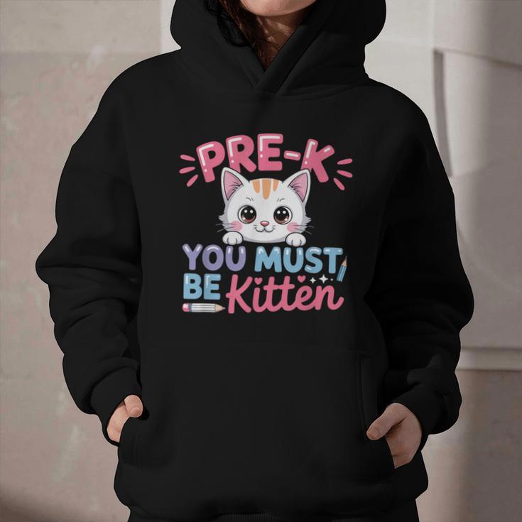 Kitten Back To School Girls Preschool Cat Lover Graphic Youth Hoodie