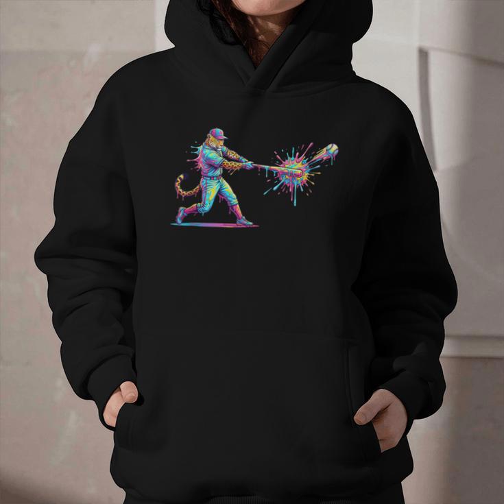 Leopard Baseball Player Ice Cream Drip For Boys Kids Graphic Youth Hoodie Leopard Baseball Player Ice Cream Drip For Boys Kids Graphic Youth Hoodie