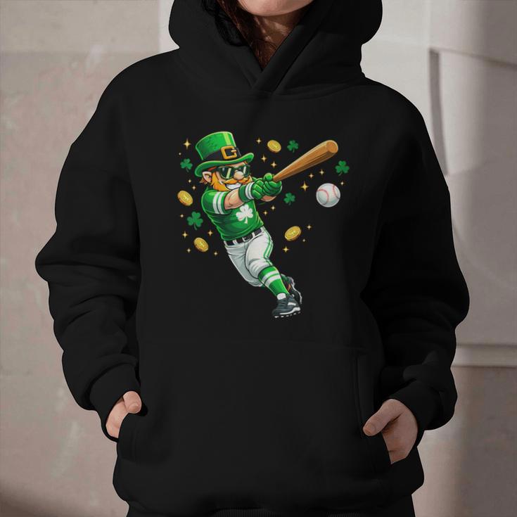 Leprechaun Play Baseball St Patrick's Day Men Kid Boys Graphic Youth Hoodie