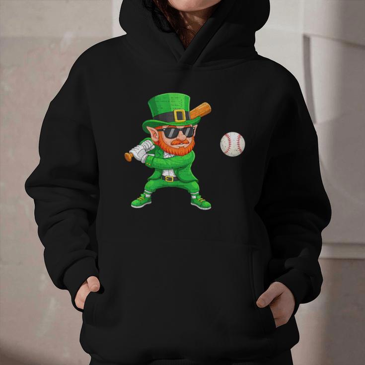 Leprechaun Playing Baseball St Patricks Day Sport Boys Graphic Youth Hoodie
