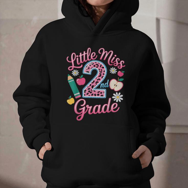 Little Miss 2nd Grade Grader Girls 1st Day Back To School Graphic Youth Hoodie Little Miss 2nd Grade Grader Girls 1st Day Back To School Graphic Youth Hoodie