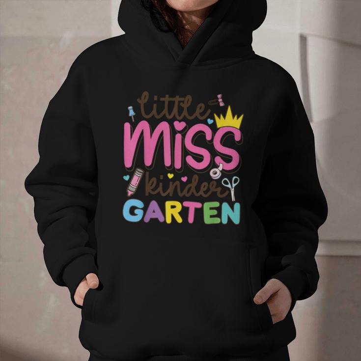 Little Miss Kindergarten First Day Back To School Girls Cute Graphic Youth Hoodie Little Miss Kindergarten First Day Back To School Girls Cute Graphic Youth Hoodie