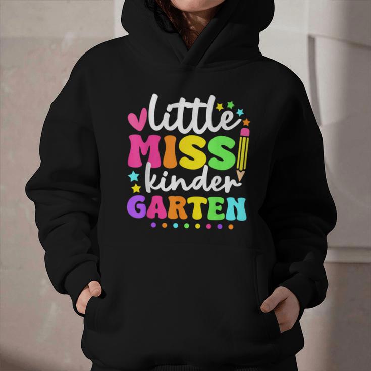 Little Miss Kindergarten Kids Girls Pencil Back To School Graphic Youth Hoodie Little Miss Kindergarten Kids Girls Pencil Back To School Graphic Youth Hoodie