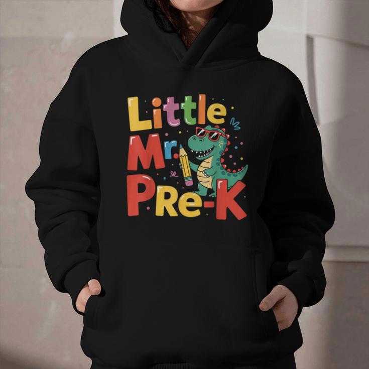 Little Mr Pre-K Dino Back To School Graphic Youth Hoodie