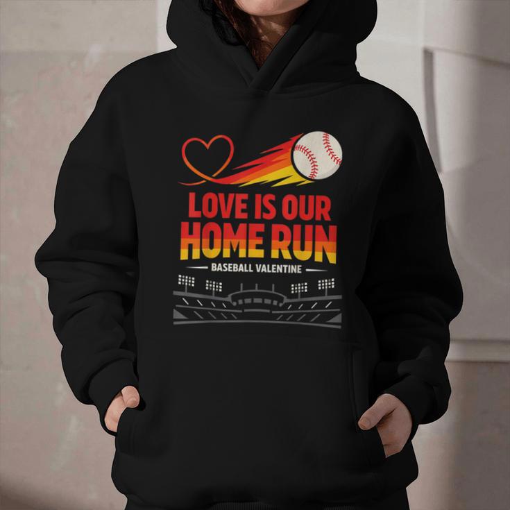 Love Is Our Home Run Baseball Valentine Couple Graphic Youth Hoodie Love Is Our Home Run Baseball Valentine Couple Graphic Youth Hoodie