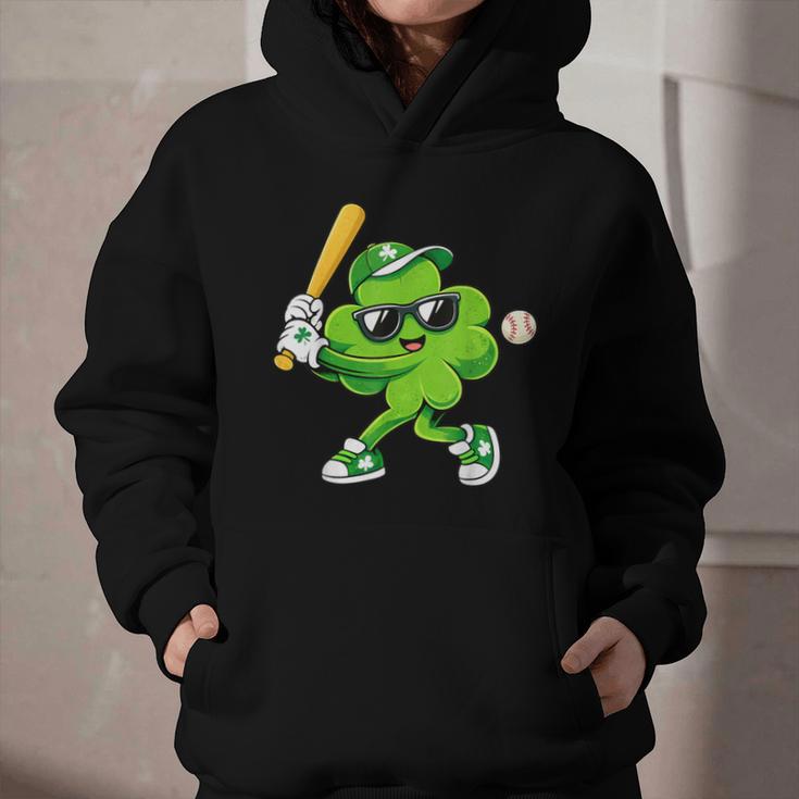 Lucky Shamrock Playing Baseball St Patrick's Kids Boys Graphic Youth Hoodie Lucky Shamrock Playing Baseball St Patrick's Kids Boys Graphic Youth Hoodie