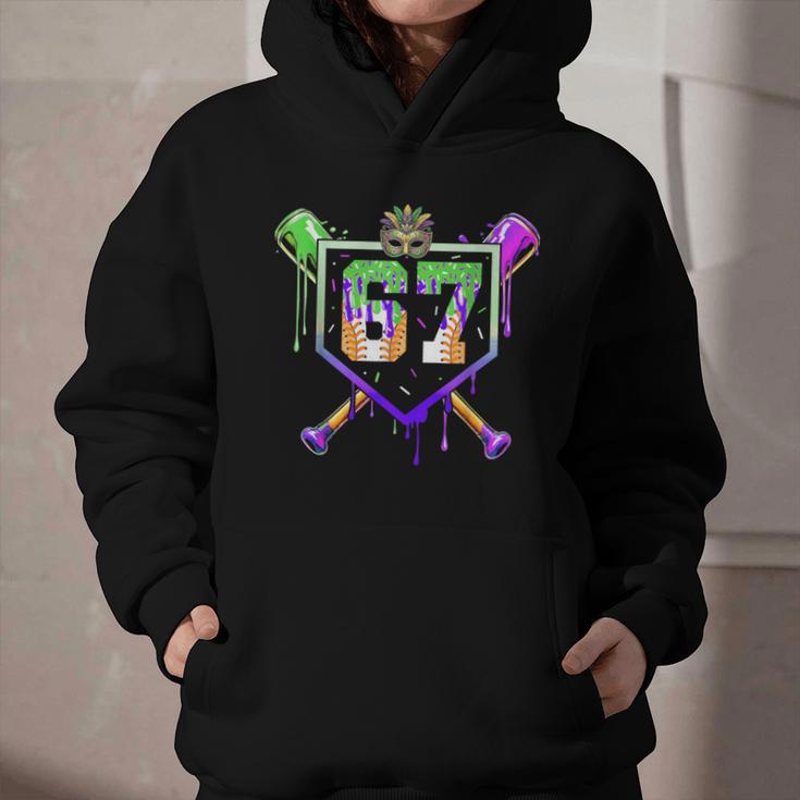 Mardi Gras Baseball Carnival Party Ice Cream Drip Boys Graphic Youth Hoodie Mardi Gras Baseball Carnival Party Ice Cream Drip Boys Graphic Youth Hoodie