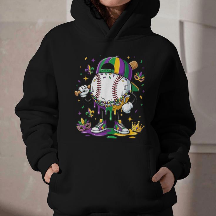 Mardi Gras Ice Cream Drip Baseball Carnival Party Mask Boys Graphic Youth Hoodie Mardi Gras Ice Cream Drip Baseball Carnival Party Mask Boys Graphic Youth Hoodie