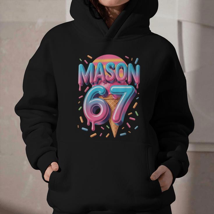 Mason 67 Meme Ice Cream Baseball Drip Graphic Youth Hoodie