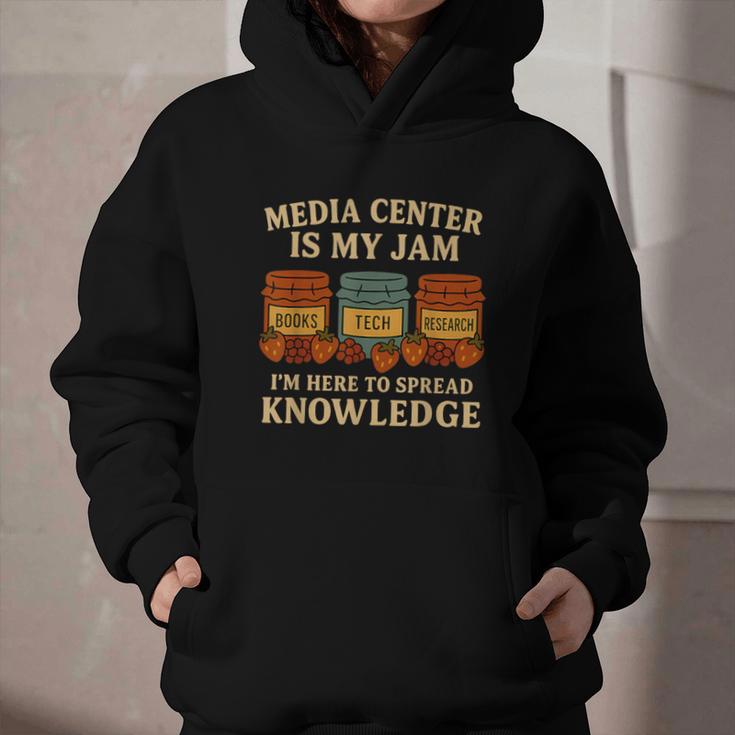 Media Center Is My Jam Library Reading Back To School Graphic Youth Hoodie Media Center Is My Jam Library Reading Back To School Graphic Youth Hoodie