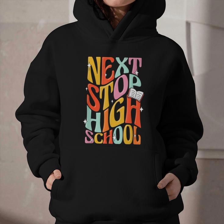 Middle School Gradution Back To School Next Stop High School Graphic Youth Hoodie Middle School Gradution Back To School Next Stop High School Graphic Youth Hoodie