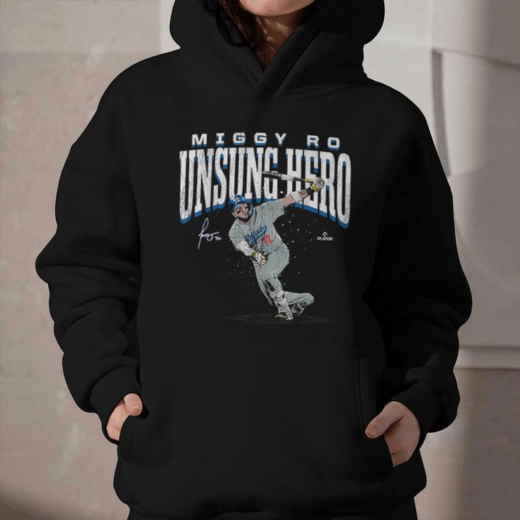 Miguel Rojas Unsung Hero Los Angeles Baseball MLBPA Graphic Youth Hoodie Miguel Rojas Unsung Hero Los Angeles Baseball MLBPA Graphic Youth Hoodie