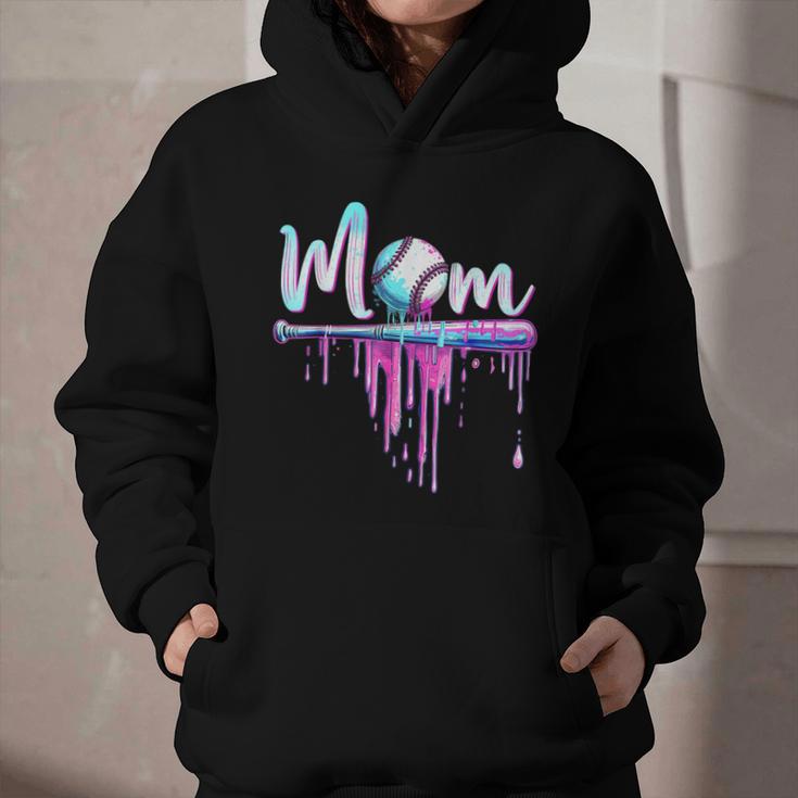 Mom Baseball Ice Cream Drip Birthday Boy Family Graphic Youth Hoodie