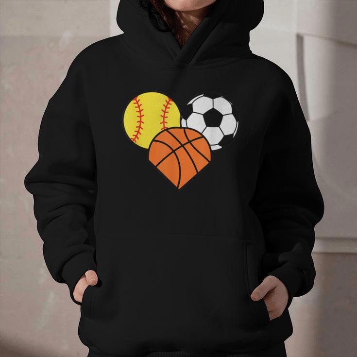 Mom Sports Heart Soccer Basketball Baseball Softball Graphic Youth Hoodie Mom Sports Heart Soccer Basketball Baseball Softball Graphic Youth Hoodie