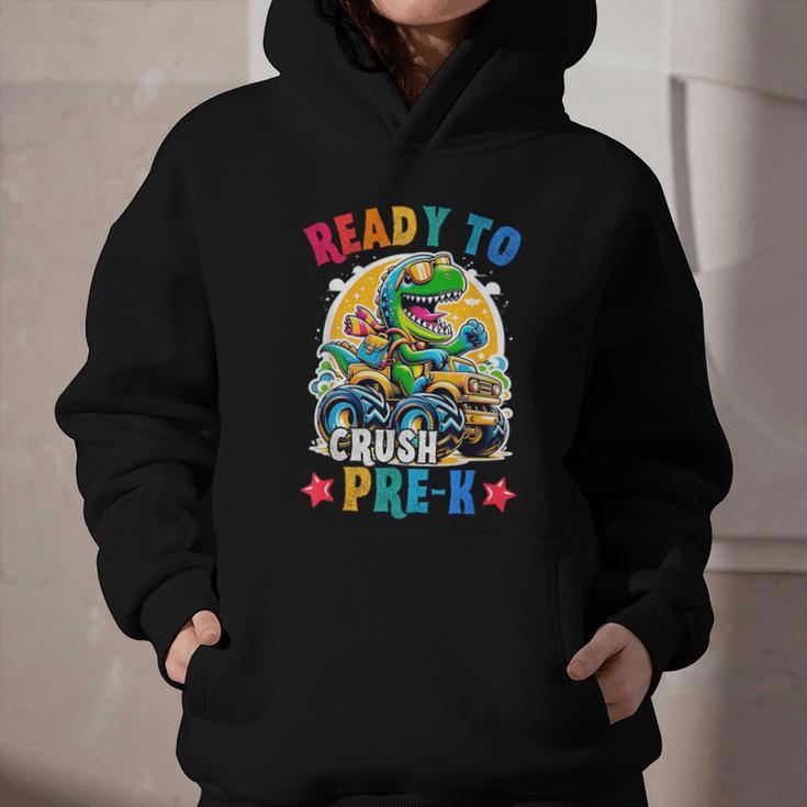 Monster Truck Dinosaur Boys Back To School Crush Pre-k Kids Graphic Youth Hoodie Monster Truck Dinosaur Boys Back To School Crush Pre-k Kids Graphic Youth Hoodie