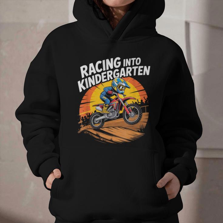 Motocross Back To School Dirt Bike Racing Into Kindergarten Graphic Youth Hoodie