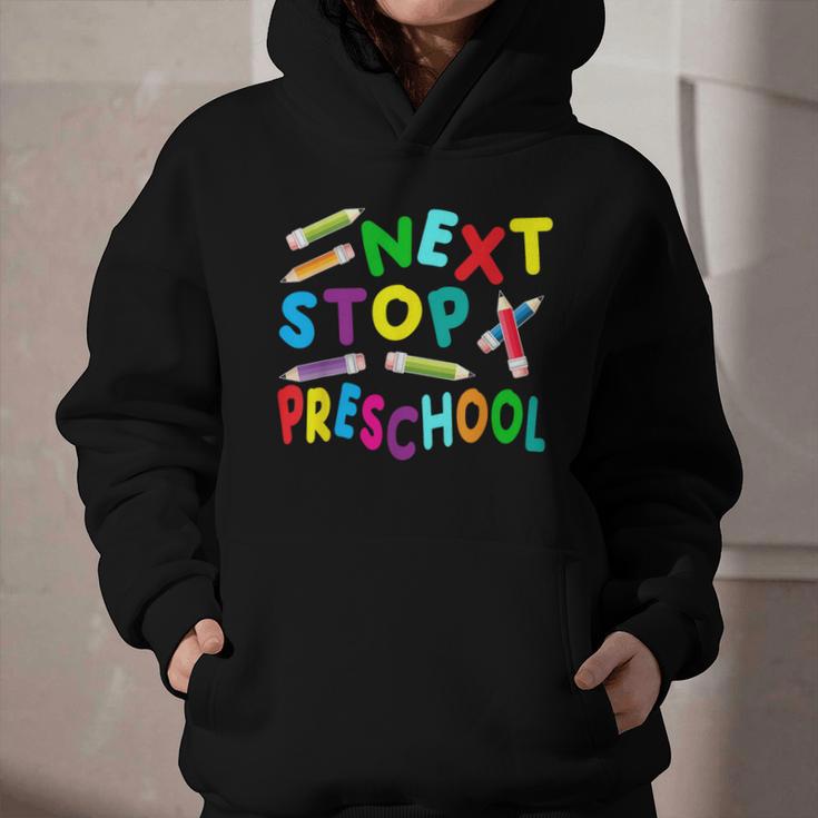 Next Stop Preschool Preschool Back To School 2024 Graphic Youth Hoodie