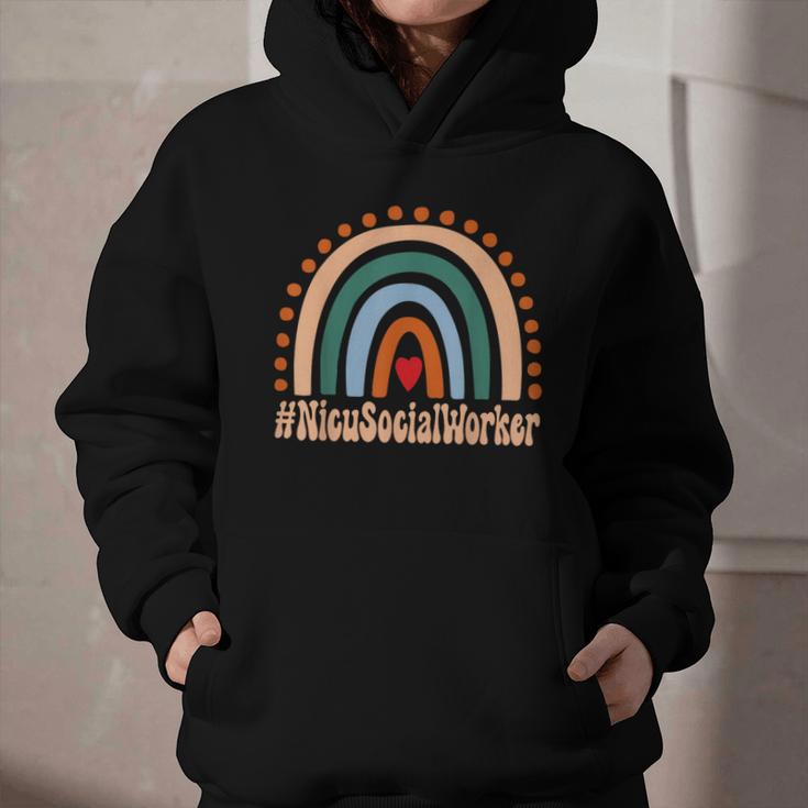 Nicu Social Worker Rainbow Appreciation Day Back To School Graphic Youth Hoodie