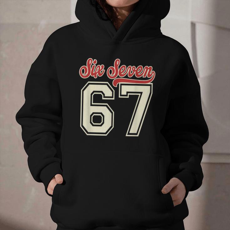 Number 67 Meme Six Seven Baseball Style Kids Boy Teen Graphic Youth Hoodie Number 67 Meme Six Seven Baseball Style Kids Boy Teen Graphic Youth Hoodie