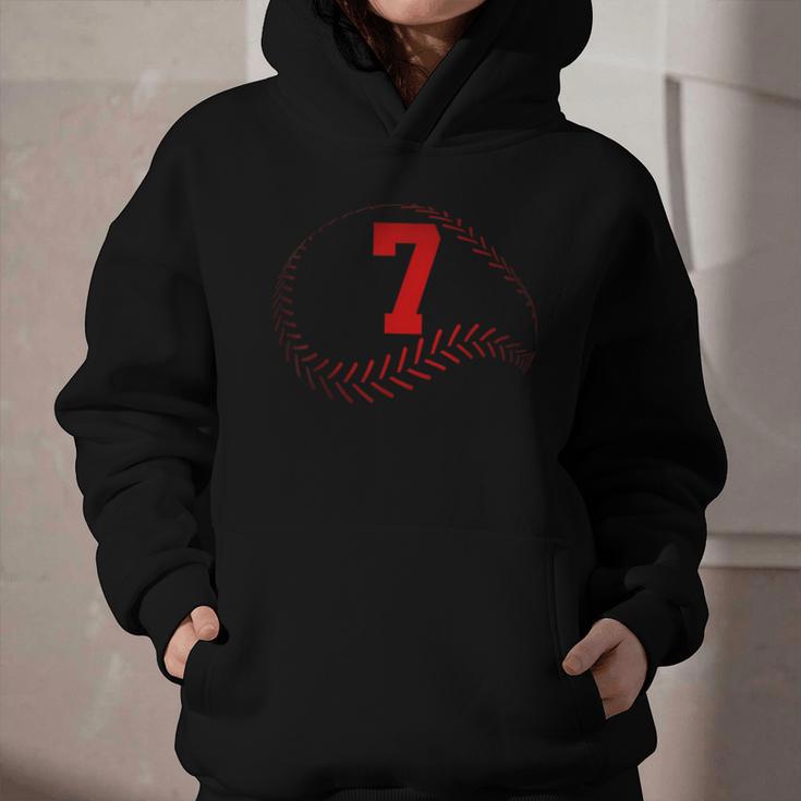 Number 7 Years Baseball 7TH Birthday Graphic Youth Hoodie