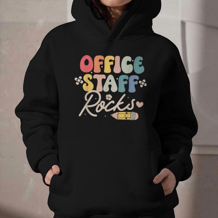 Office Staff Rocks Back To School Secretary Administrative Graphic Youth Hoodie