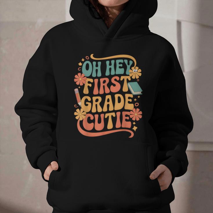 Oh Hey First Grade Cutie Back To School Graphic Youth Hoodie Oh Hey First Grade Cutie Back To School Graphic Youth Hoodie