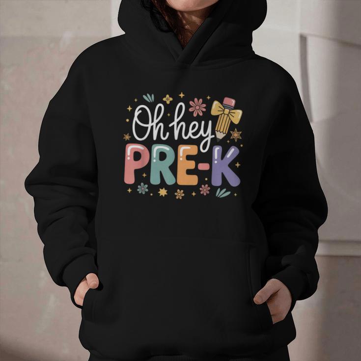 Oh Hey Pre K Preschool Back To School First Day Of School Graphic Youth Hoodie Oh Hey Pre K Preschool Back To School First Day Of School Graphic Youth Hoodie