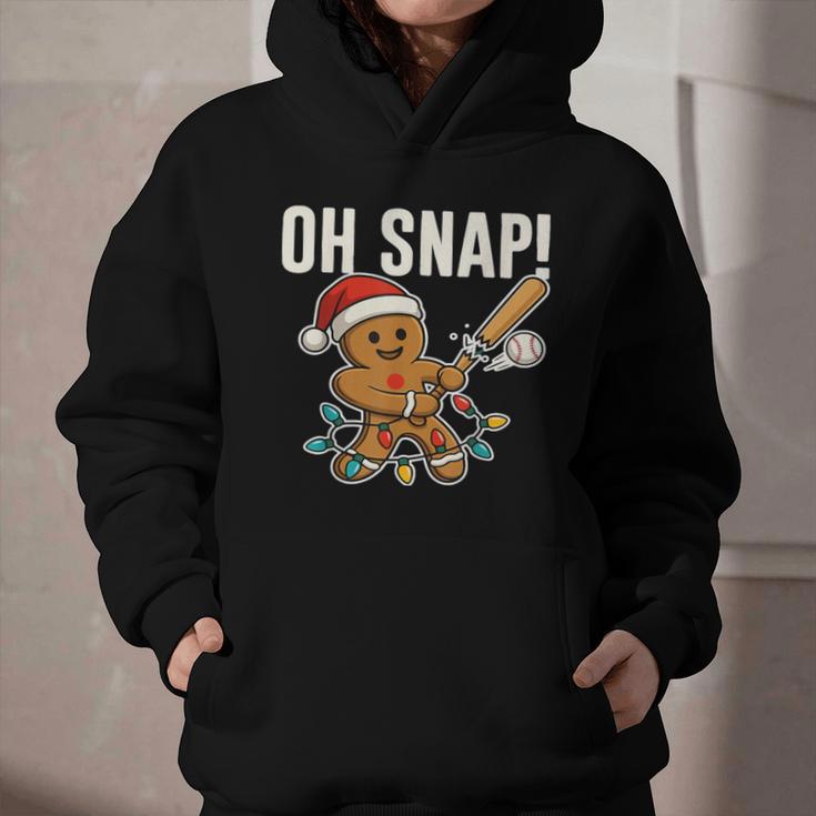 Oh Snap Gingerbreadman Christmas Baseball Humor Graphic Youth Hoodie Oh Snap Gingerbreadman Christmas Baseball Humor Graphic Youth Hoodie
